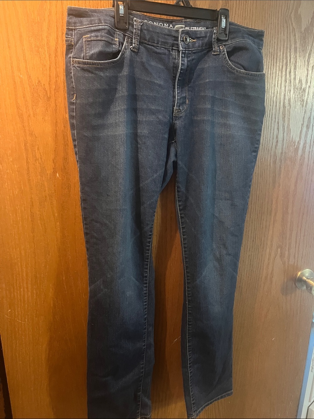 Sonoma Women's Straight Leg Jeans in Dark Blue Wash
